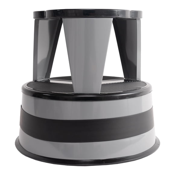 Taburete Cramer Kik Step Step Steel con dos escalones de 160 kg de capacidad, color gris