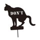 thumbnail image 5 of Se?al De Prohibición De Caca De Gato Con Estaca, Decoración De Patio De Gato, Hierro Para Exterior, 5 of 5