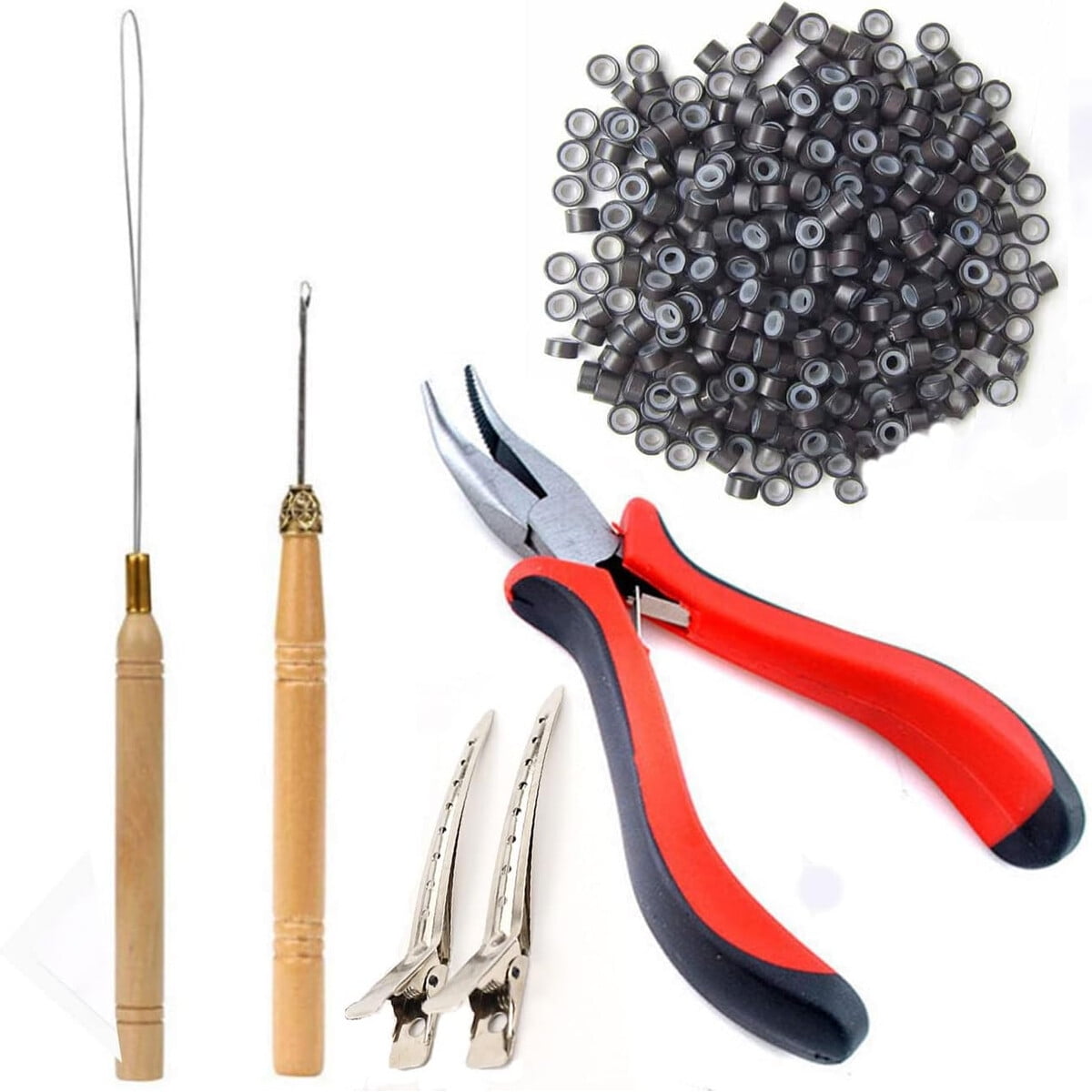 Kit Extensiones Cabello Monitu 500 Micro Ring Pinza Gancho