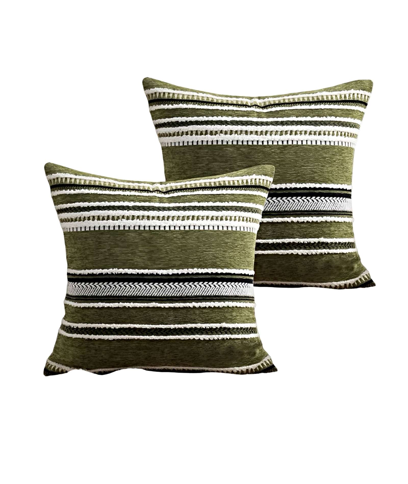 Parati - Juego De 2 Fundas De Cojines Diseño Chenille Lineas Mandala A3