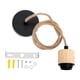 thumbnail image 4 of Lámpara Colgante Con Cable E27, Ideal Para Sala De Estar, Bar, Cocina, Madera, Color Negro., 4 of 5