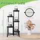 thumbnail image 4 of Soporte para Plantas CADANI de 5 Niveles Plegable, Metal Negro, 4 of 7