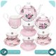 thumbnail image 3 of Juego de té Brew To A Tea de 13 piezas en rosa pastel floral, 3 of 6