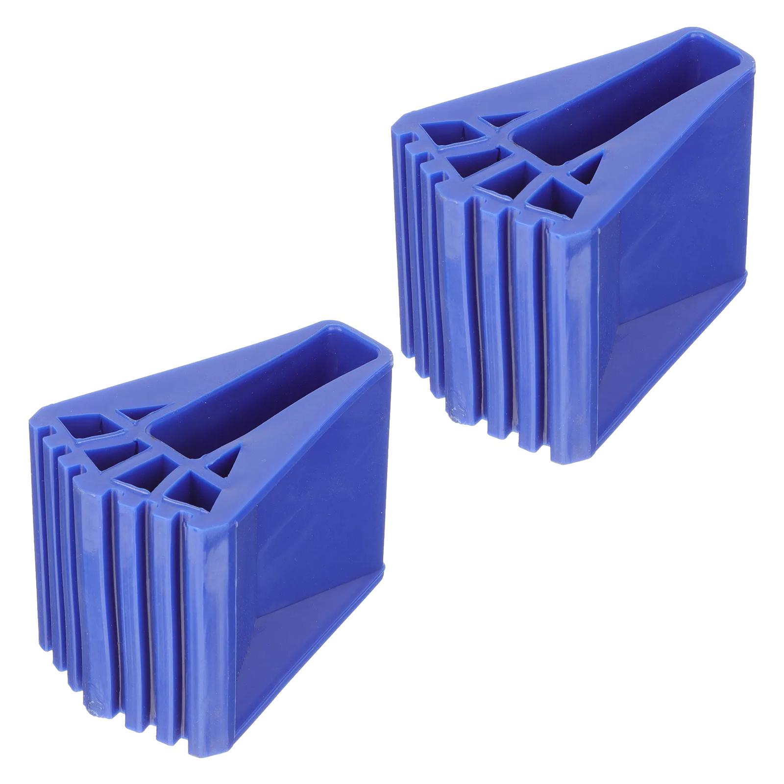 Magideal - Pies De Escalera Telescópicos De 2 Piezas, Almohadilla De Pies De Escalera De Extensión Protector De Pies De Escalera De Protección Versátil Antidesli Azul