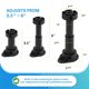 thumbnail image 2 of Patas niveladoras ajustables para muebles, pack de 12, 9‑15 cm, alta resistencia, 2 of 9