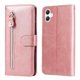 thumbnail image 1 of Funda tipo cartera para Samsung Galaxy A06 con bolsillo con cremallera y ranuras para tarjetas – Función de soporte Rosa, 1 of 6