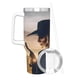 thumbnail image 3 of El Valle Robado Vaso aislado de acero inoxidable con asa, diseño temático, regalo para familia, amigos y fans; incluye pajita y encaja en el portavasos estándar, 40 oz, 3 of 6