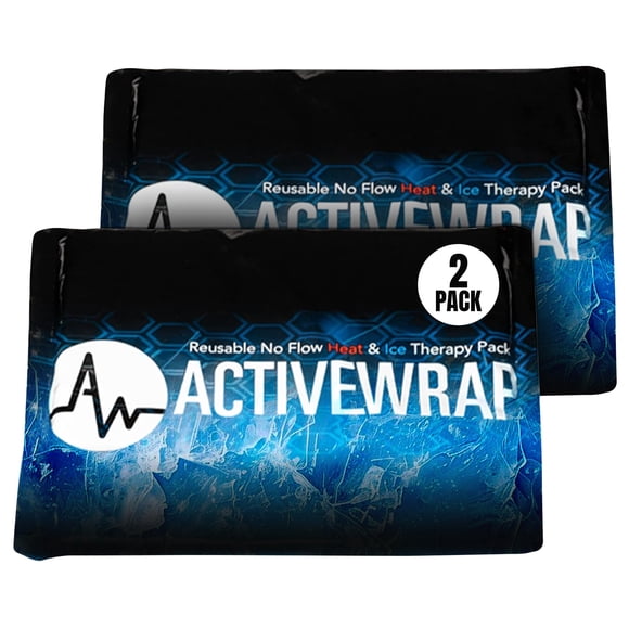 Ice Packs ActiveWrap, reutilizables, para aliviar el dolor, frío y calor, paquete de 2