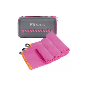 Genérico - Toalla Microfibra Set 3 Fitnics Secado Rapido Con Estuche Viaje Color Sandia