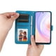 thumbnail image 5 of Funda tipo cartera FOXDOCK para Honor 50 SE , diseño girasol en relieve, cuero PU, cierre magnético, soporte y tarjetero, 5 of 5