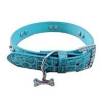 Genérico - Collar Para Perros O Gatos Hueso Celeste M