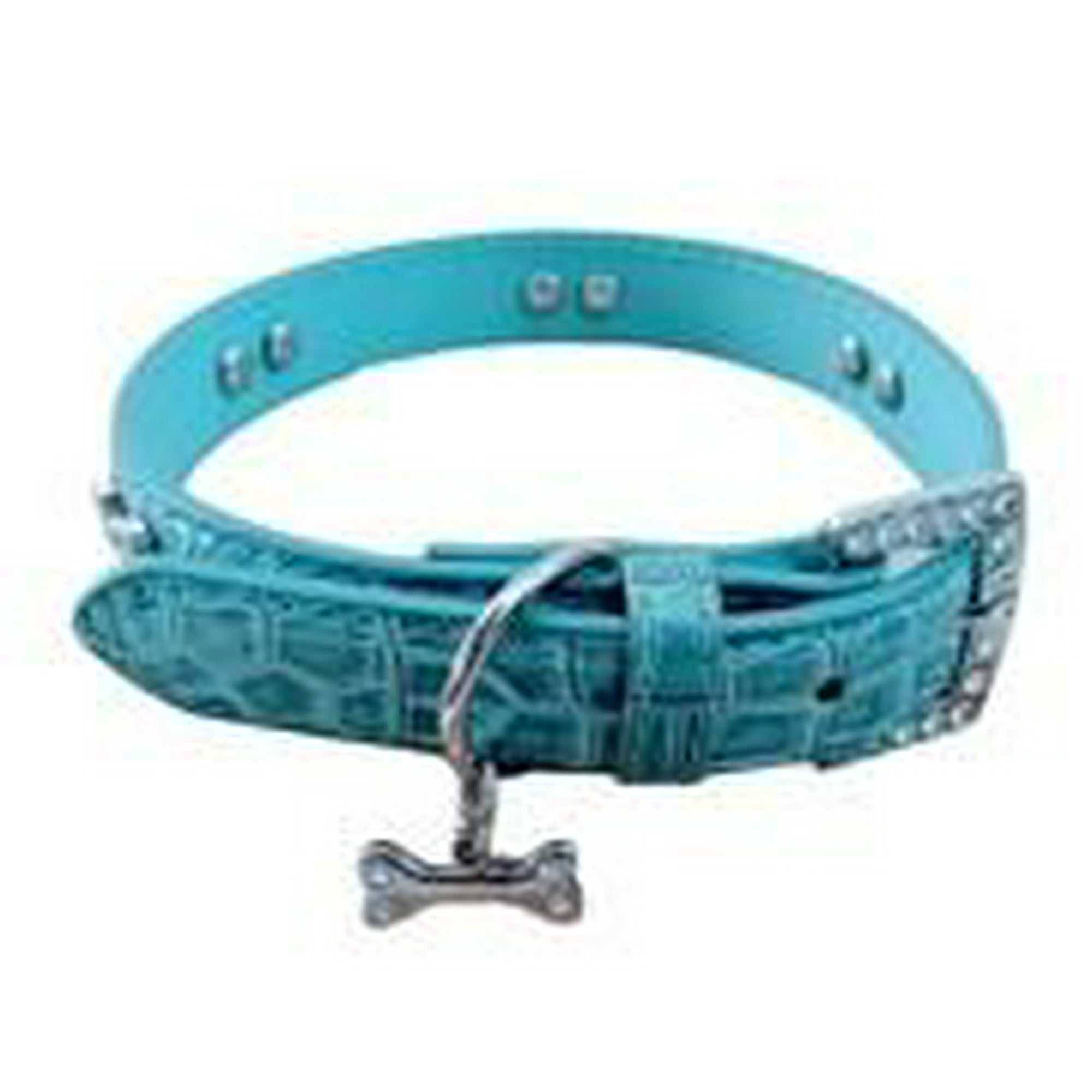 Genérico - Collar Para Perros O Gatos Hueso Celeste M