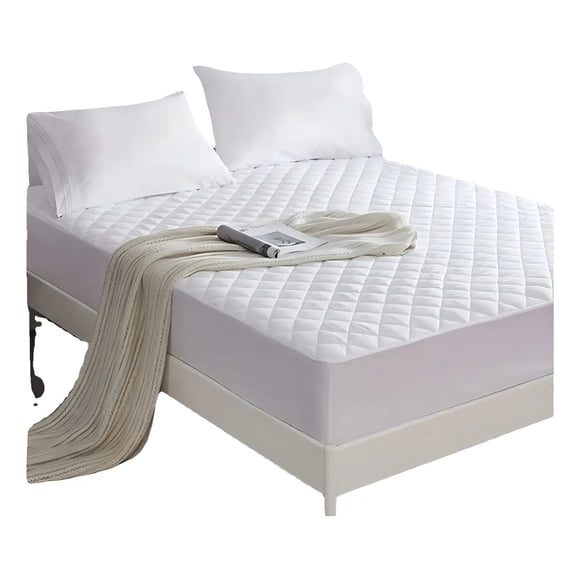 Cubrecolchon. 2 plazas acolchado + 2 fundas para almohada color blanco 100% impermeable