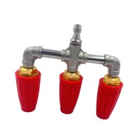 Magideal - Boquilla De Turbina Giratoria De 360 Degree, Limpiador De Alta Presión Con Boquilla De Turbina Triple, Accesorio De Conexión Rápida De 1/4 De Pulgada, Pu Rojo