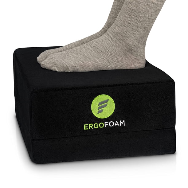 Reposapiés ErgoFoam ajustable para colocar debajo del escritorio, espuma de alta densidad