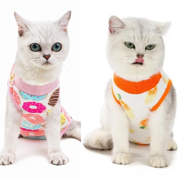 Traje De Recuperación Postoperatoria Para Mascotas Paquete De 2 Para Gatos Y Perros