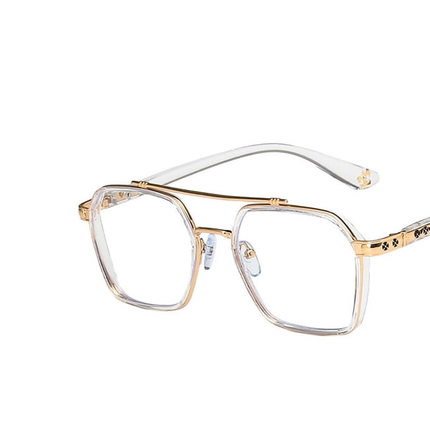 Trendy Blue Ray Cut Full Rim Eyeglasses for Men and Women - Square Spectacle Frame for Fashionable Style