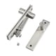 thumbnail image 1 of Bisagras de puerta ocultas para puertas de madera de 330 libras máximas, bisagras de pivote para estante de puerta oculta, puerta secreta, con hardware de captura de bola de puerta (plata), 1 of 3