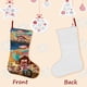 thumbnail image 3 of Primos Tema: Calcetines de Navidad, fino lino blanco para colgar en escaleras y chimenea, decoración navideña para el hogar, regalo de Navidad.54cm×38cm, 3 of 5