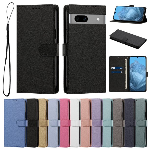 Cartera Funda para Google Pixel 7A Carga Inalámbrica, Negro