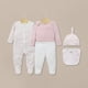 thumbnail image 2 of Conjunto 5 piezas rosado con lineas de bebé niña, 2 of 5
