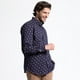 thumbnail image 2 of Camisa Manga Larga Estampada Microprint azul marino XL, 2 of 3