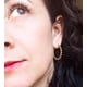 thumbnail image 3 of Argollas Aros Minimalista Esferas Hoop Chapadas En Oro 18k, 3 of 3