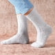 thumbnail image 5 of Calcetines de doble aguja con giro para hombre, calcetines extra grandes de línea paralela, forrados, gruesos y cálidos, de lana de conejo, calcetines casuales de tubo medio., 5 of 5