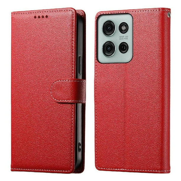 Funda para FOXDOCK Motorola Moto G75– Cuero Premium, 3 ranuras para tarjetas, Protección contra impactos