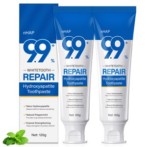 Genérico - Pasta De Dientes Con Protección De Esmalte Con Hidroxiapatita Blanca, Bluetooth, 2 Piezas