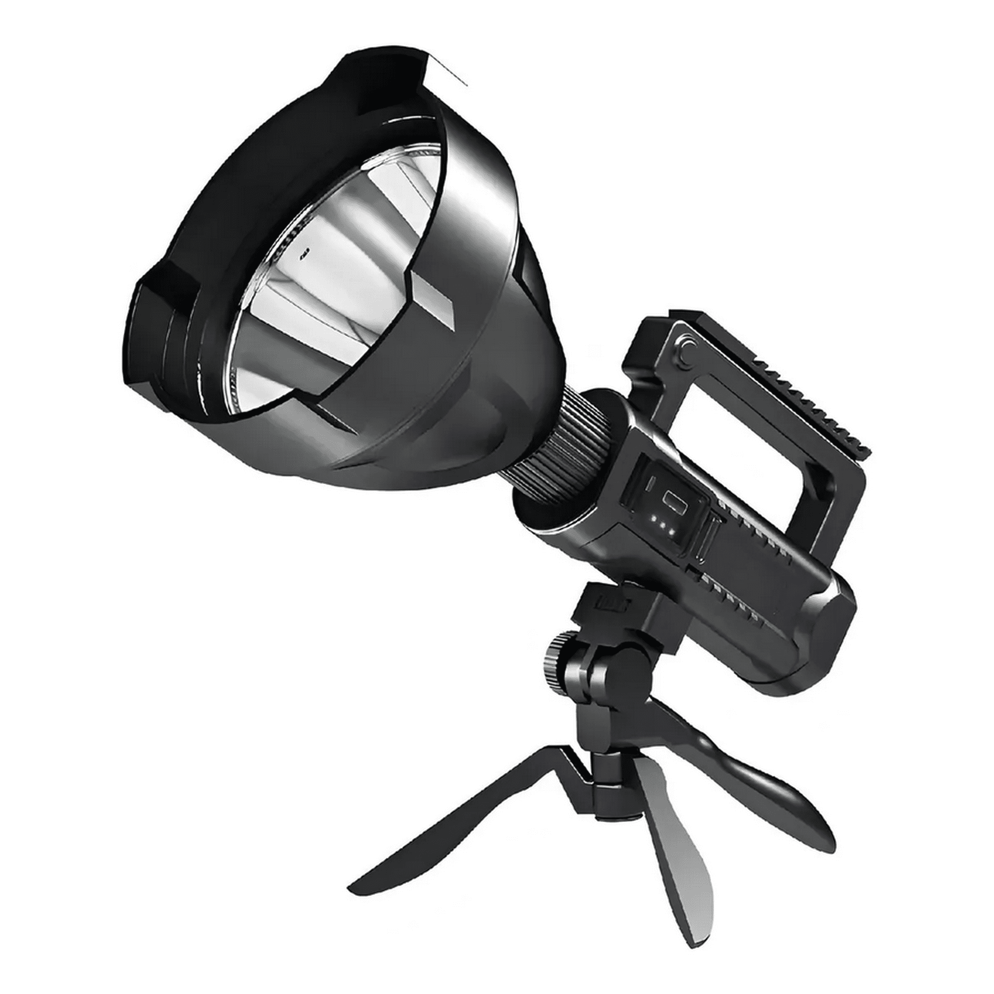 Genérico - Linterna Led Usb Recargable Adkarpotente Con Tripode Color De La Linterna Negro Color De La Luz Blanco