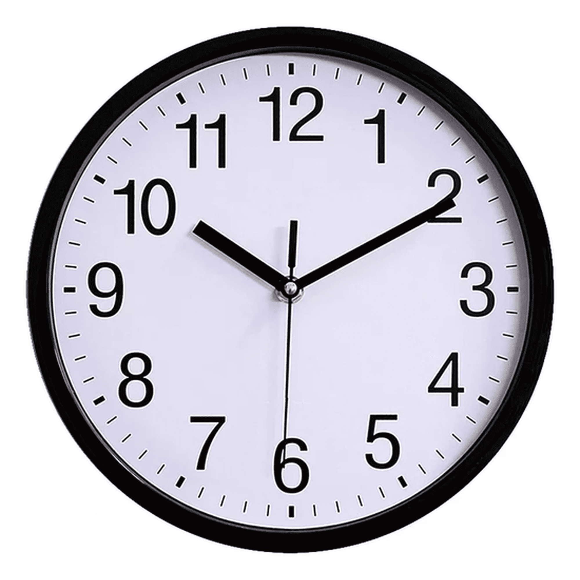 Genérico - Reloj De Pared Metal Decoración Moderno 30cm Silencioso Estructura Negra