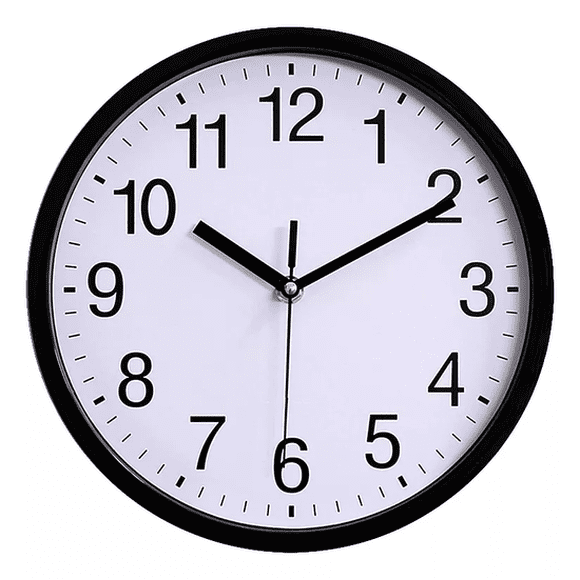 Reloj de pared metal decoración moderno 30cm silencioso estructura negra