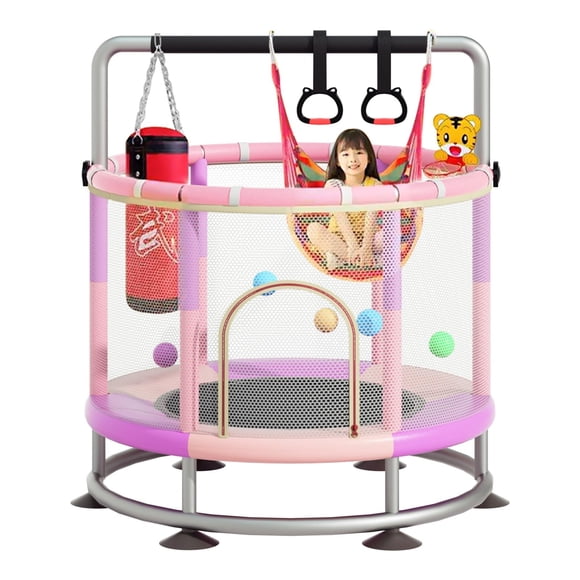 Trampolín Redcoutt 60 Pulgadas Niños con Aro de Baloncesto