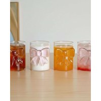 Genérico - Set De 4 Vasos De Cristal Con Lazo