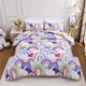 thumbnail image 4 of Lightwe-ight So-ft 3 Piece R-ainbow Comfort-er Set with 2 Pillo-w Covers Cartoon Lo-ve Hearts Suns -and Stars Bedding Set- for Girls Boy-s Kids Twin Dark Blue, 4 of 5