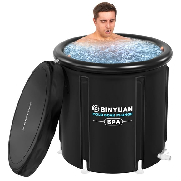 Bañera de hielo BINYUAN XL para atletas con funda Cold Plunge de 375 litros