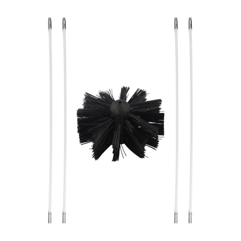 Magideal - Cepillo Para Limpieza De Chimeneas, Limpiador De Conductos De Ventilación De Secadoras, Herramienta Para Limpiar Conductos De Ventilación De Chimeneas 4 Varillas