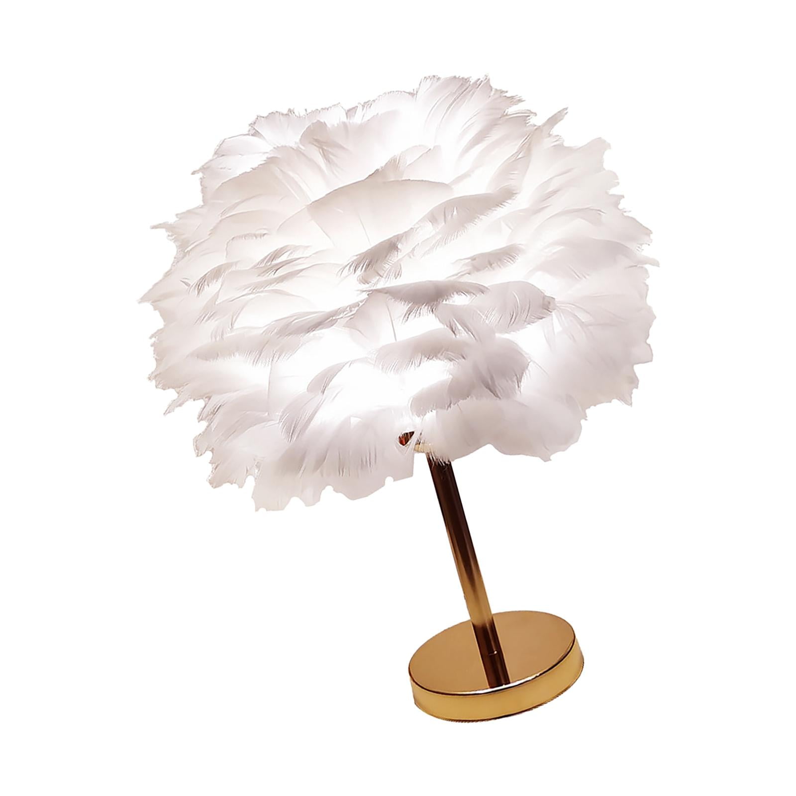 Magideal - Luz De Noche De Plumas, Luz De De Decoración Plumas, Lámpara De De Noche De Plumas Para Dormitorio De Niñas, Sala De , , Blanco