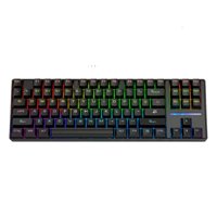 Crusec - Teclado Gamer Sk16 Qwerty Con Luz Rgb 87 Teclas Mecanico
