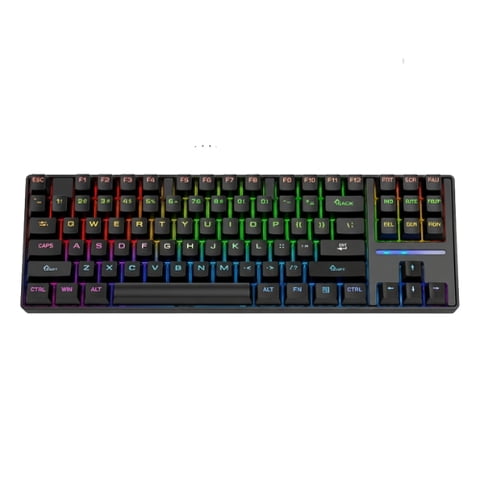 Crusec - Teclado Gamer Sk16 Qwerty Con Luz Rgb 87 Teclas Mecanico