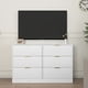 thumbnail image 3 of Modern 6-Drawer Dresser, Chest of Drawers for Bedroom, Living Room, Hallway, and Entryway - Large Storage Cabinet, White,Drawer panel with wavy patterns, 3 of 3