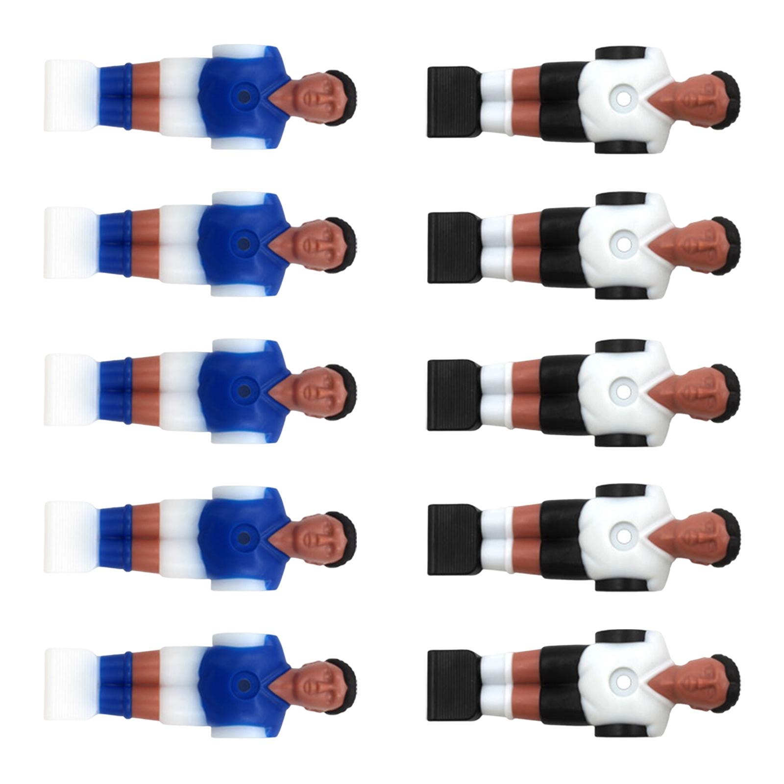 Magideal - Juego De Reemplazo De 10X Futbolín Para Hombres, Piezas De Futbolín Para Jugadores De Mesa De Fútbol, Figura De Minijugadores De Fútbol Para Hombres