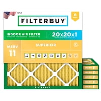 Filtro De Aire Filterbuy Merv 11 20X20X1 (Paquete De 6) Allergen Defense