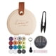 thumbnail image 3 of Kit de costura, estuche de cuero sintético, enhebrador, hilo de tamaño mini, accesorios de costura, tijeras Albaricoque, 3 of 5