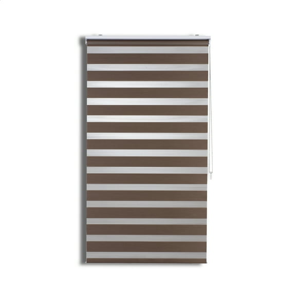Cortina Roller Duo Zebra Día y Noche Tostado 120 X 250 Cm Sin Cenefa Sunfree