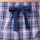 thumbnail image 2 of Pantalones cortos para dormir IZOD, corte relajado, estampado de popelina azul y rosa a cuadros, 2 of 5