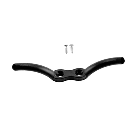 Ioensy - Cornamusa De Cuerda De Acero Inoxidable Con Tornillos Hardware Marino Para Yate Kayak Canoa Negro