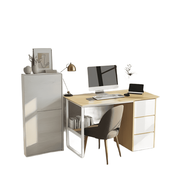 Any hogar escritorio pata metal oficina cajon 100x50x74.5cm