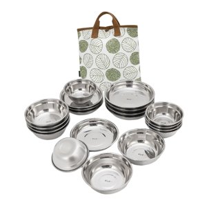 Ioensy - Juego De Vajilla Para Acampada De 20 Piezas, Platos Y Cuencos Para El Hogar, Mochilero, Comedor Al Aire Libre